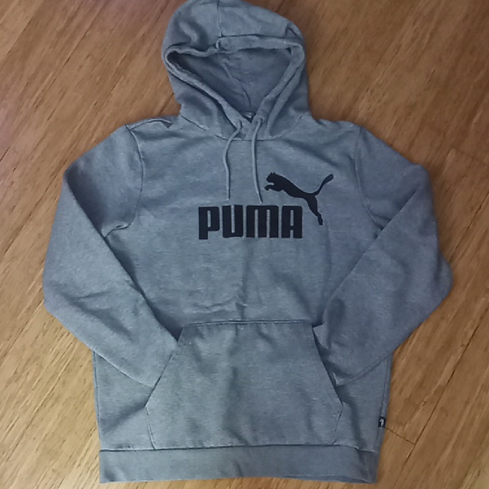 PUMA Men's Gray Hoodie - Size Medium - Great Condition!